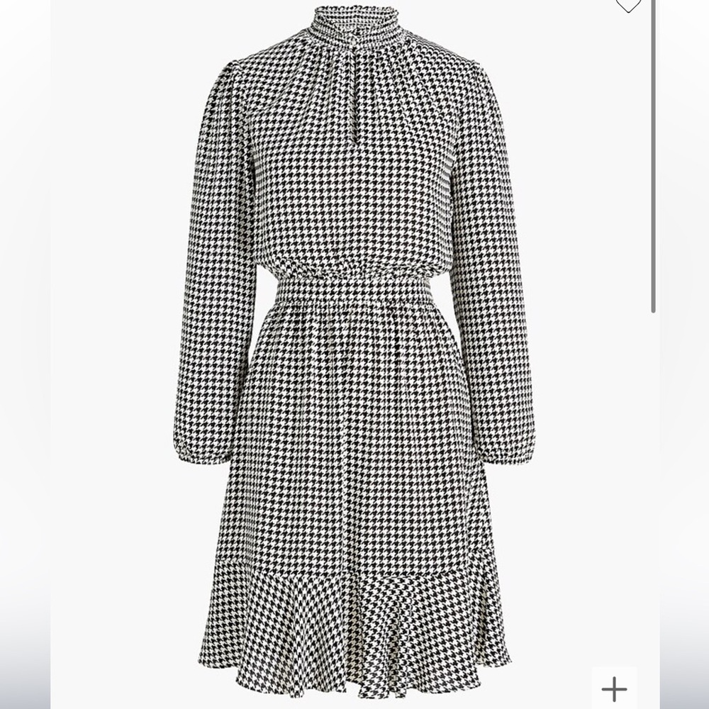 J. Crew houndstooth smockneck dress - NWT size 12
